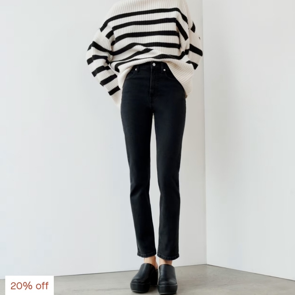 Black Everlane Way-high Skinny Jean Women size 32 NWT